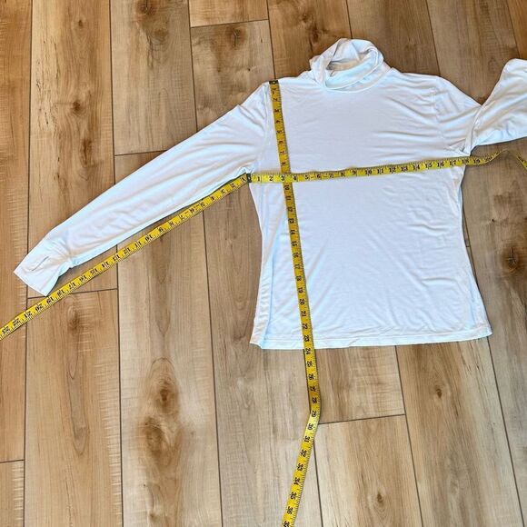 Modern Movement Lightweight Long Sleeve Cream/Ivory Loose Turtleneck SOFT Large - Picture 4 of 10